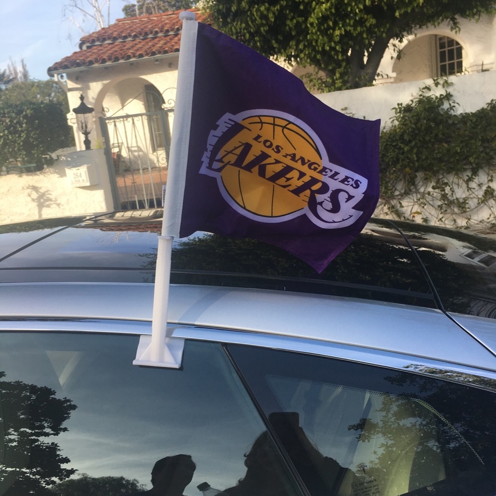 Authentic Los Angeles Lakers auto flag